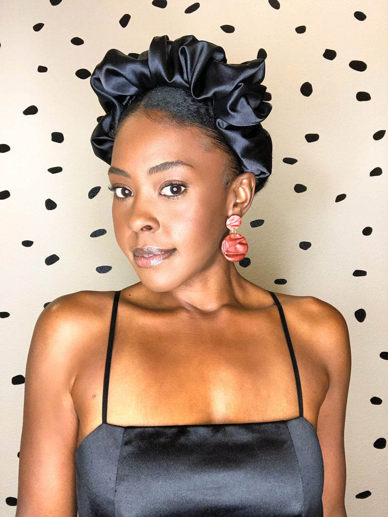 Glam Black Headband Scrunchie