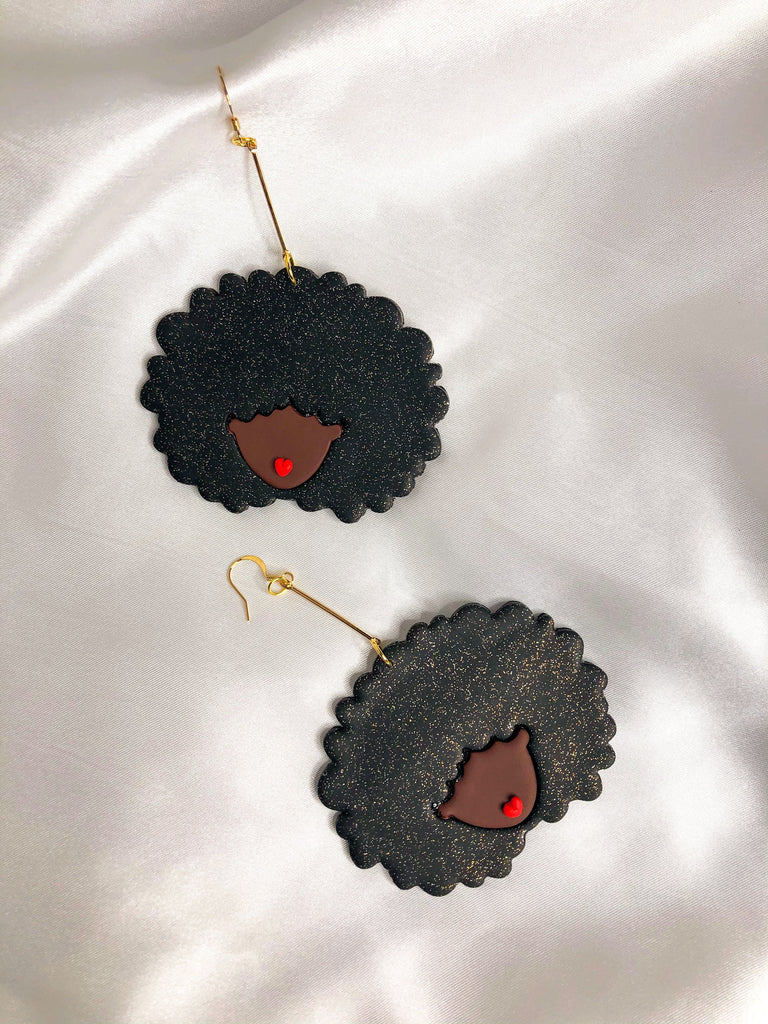 Stars In Her Hair Perfect Puff -Statement Earring