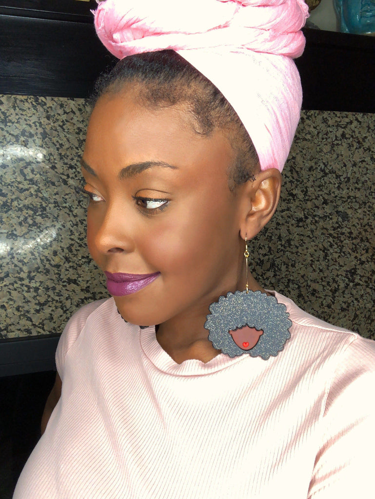 Stars In Her Hair Perfect Puff -Statement Earring